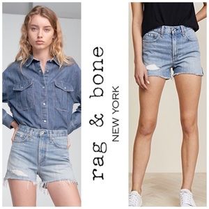 Rag & Bone High-Rise Denim Shorts